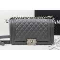 Cheap Fake Boy Chanel Flap Shoulder Bags Original Lambskin A67025 Grey HY13995BC48