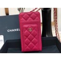 Cheap Fake Chanel Calfskin Chain Card packet & Gold-Tone Metal AP0990 rose HY18740BC48