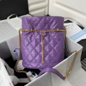 Cheap Fake Chanel Drawstring Bag & Gold Metal AS3117 purple HY11805BC48