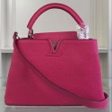 Cheap Fake Louis Vuitton Original Taurillon Leather CAPUCINES BB Bag M90294 Rosy HY1585BC48