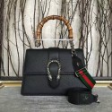 Cheap Gucci Now Bamboo Lichee Pattern Leather Top Handle Bag 448075 Black HY9499sJ42
