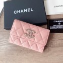 Copy 1:1 Chanel card holder Calfskin AP2735 pink HY8878xD64