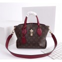 Copy Best Louis Vuitton Monogram Canvas FLOWER ZIPPED TOTE BB M44350 Lie de Vin HY9929Qc72