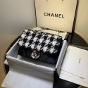 Copy CHANEL 19 Flap Bag AS1154 Black&white HY10427Kn92
