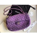 Copy CHANEL Denim flap bag AS1113 purple HY19905Ey31