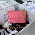 Copy Chanel Flap Lambskin mini Shoulder Bag AS3113 pink HY16267Kn92