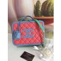 Copy Chanel vanity case Grained Calfskin & gold-Tone Metal A93344 Pink&Green&blue HY8007Zn71