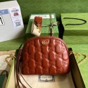 Copy Gucci GG Matelasse leather shoulder bag 702229 Light brown HY8237Kn92