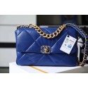 Designer Chanel 19 flap bag AS1161 blue HY8270vs94