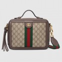 Designer Replica Gucci Ophidia small GG shoulder bag 550622 brown HY24257CF36