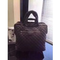 Fake 1:1 Chanel Sheepskin Leather Travel Bag 17822 Black HY25318YK70