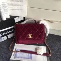 Fake Best Chanel flap bag Calfskin & Gold-Tone 69878 Burgundy suede HY6207Nk59