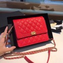 Fake Boy chanel clutch with chain A84433 red HY14525kw88