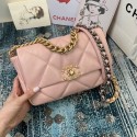 Fake Chanel 19 flap bag AS1160 AS1161 AS1162 pink HY21392Qv16