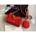 Fake CHANEL 19 Flap Bag WOC 33817 red HY24436QF99