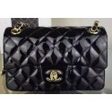 Fake Chanel 2.55 Series Double Flap Bag Black Original Patent Leather CF7024 Gold HY25338bz90