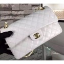 Fake Chanel 2.55 Series Double Flap Bag White Original Patent Leather CF7024 Gold HY23942qZ31
