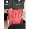 Fake CHANEL 22 HANDBAG Shiny Calfskin & Gold-Tone Metal AS3262 pink HY1806QF99