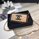 Fake Chanel Classic Clutch with Chain Grained Calfskin & gold-Tone Metal A84450 apricot HY7590kw88