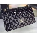Fake Chanel Classic Flap Bag Original Patent Leather CHA7212 Black HY11712xE84