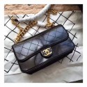 Fake Chanel Classic Flap Bag Sheepskin Leather A33564 Black HY2371uQ71