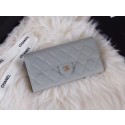 Fake Chanel Classic Flap Wallet A31506 grey Gold-Tone Metal HY17866QF99