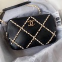 Fake Chanel cross-body bag AS2384 black & white HY1020kw88