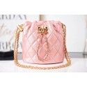 Fake Chanel Drawstring Bag Grained Calfskin & Gold Metal AS2859 pink HY20485ny77