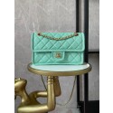 Fake Chanel flap bag Grained Calfskin AS2357 light green HY13065kw88