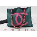 Fake Chanel gold -Tone Metal Shoulder Bag 94118 green HY2674eZ32