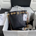 Fake Chanel Lambskin bucket bag AS2381 black HY10644Hj78