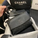 Fake Chanel Lambskin flap bag 8095 black HY1385kw88