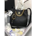Fake Chanel leather Shoulder Bag AS2844 black HY25726EQ38