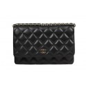 Fake Chanel mini Flap Bag CHA33814 Black Original Sheepskin Leather Gold HY2901QF99