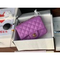 Fake Chanel MINI Flap Bag Original Sheepskin Leather 1115 purple HY14051uQ71
