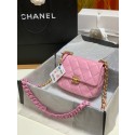Fake Chanel mini Shoulder Bag Lambskin&Gold-Tone Metal AS3205 pink HY18800tu77
