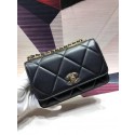 Fake Chanel Original Leather Shoulder Bag Black A80982 Gold HY17368xR88