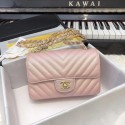 Fake Chanel Small Classic Handbag Grained Calfskin & Gold-Tone Metal A69900 pink HY21802lF58