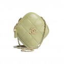 Fake Chanel small diamond bag Grained Calfskin & Gold-Tone Metal AS2201 green HY7841EQ38