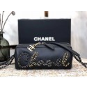 Fake Cheap Chanel Original Sheepskin Leather Bowling Bag AS1779 black HY2900Kt89