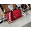 Fake Cheap Chanel small flap bag Lambskin & Gold-Tone Metal AS2052 red HY21880Kt89