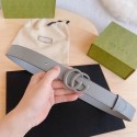 Fake Cheap Gucci-ID BELT Raspberry Smooth Calfskin 30 MM B0112UM GRAY HY17500Kt89