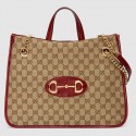 Fake Gucci 1955 Horsebit tote bag 621144 red HY23513bz90