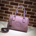 Fake Gucci Calf Leather Soho Top Handle Bag 308362 Pink HY22555kw88