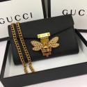 Fake Gucci Calfskin Leather Shoulder Bag 403326 Black HY17379yQ90