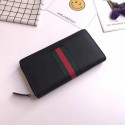 Fake Gucci Calfskin Leather Wallet 476012 Black HY954yQ90