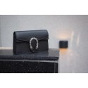 Fake Gucci Dionysus Leather Super mini Bag 476432 Black HY1794Lh27