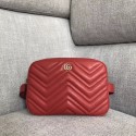 Fake Gucci GG Marmont matelasse belt bag 523380 red HY16179eZ32