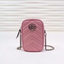 Fake Gucci GG Marmont Mini Bag 575188 Pink HY19558xR88