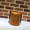 Fake Gucci GG Marmont mini bucket bag A575163 brown HY19891uQ71
